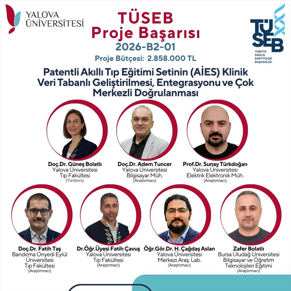 AİES Projesi TÜSEB 2026 Programı Kapsamında Desteklenmeye Hak Kazandı