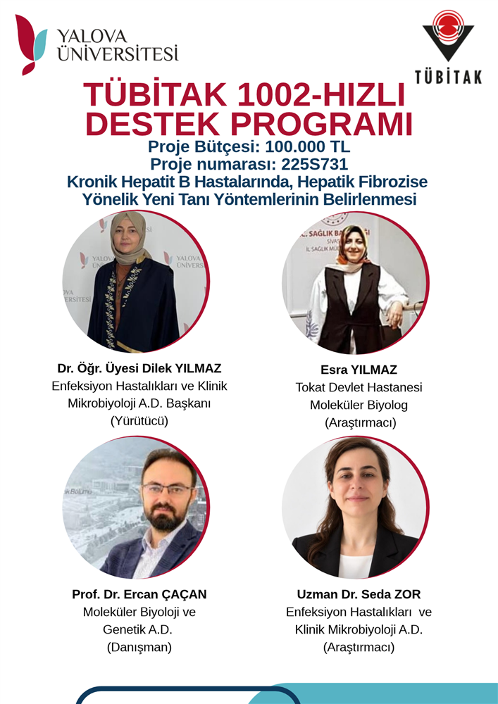 Kronik Hepatit B Araştırma Projesine TÜBİTAK 1002 Desteği